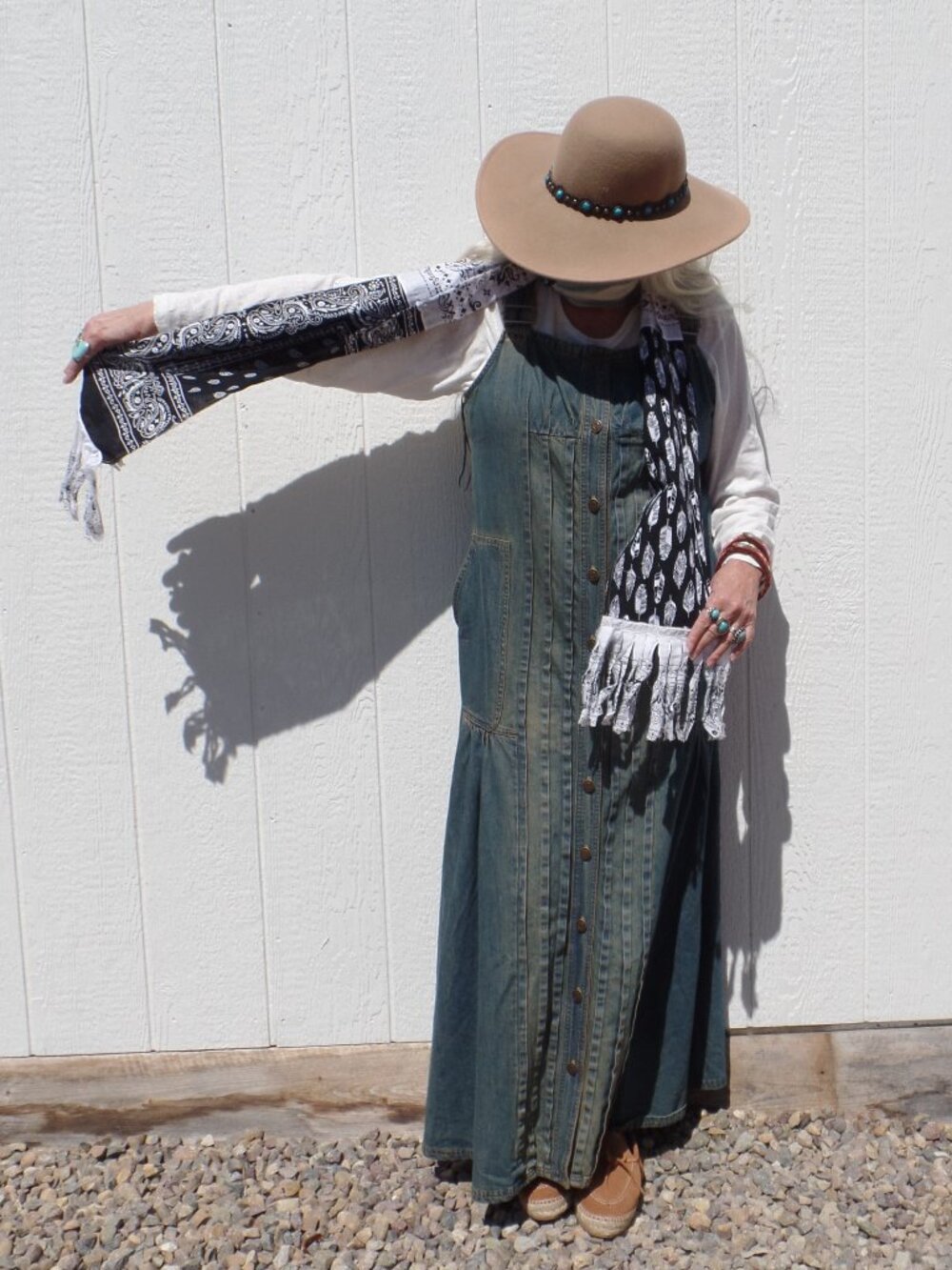 Hand Crafted Bandana Swag Scarf DISTRESSED